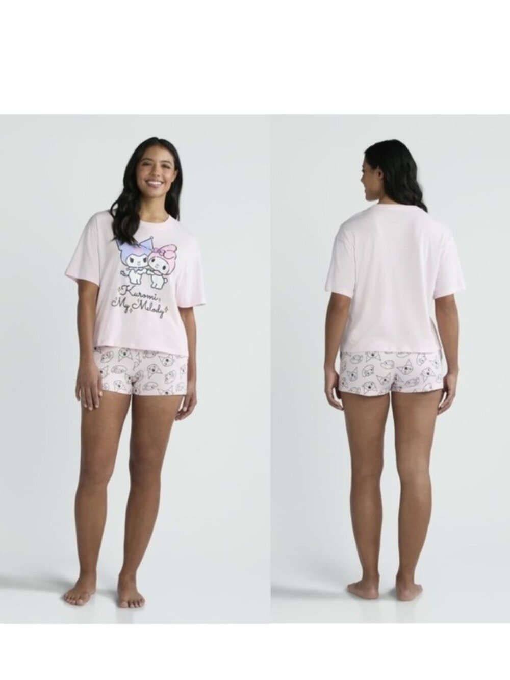 Hello Kitty x Sanrio | Kuromi and My Melody Short Sleeve Lounge Tee | Size XL
